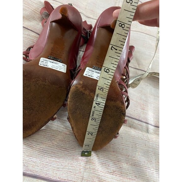 Schutz Women's Red Orchid Gladiator Stilleto Heel - 10B - Picture 7 of 13